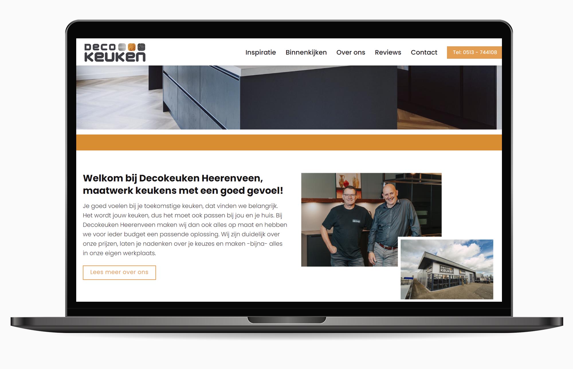 Website laten maken Friesland: voorbeeld Decokeuken