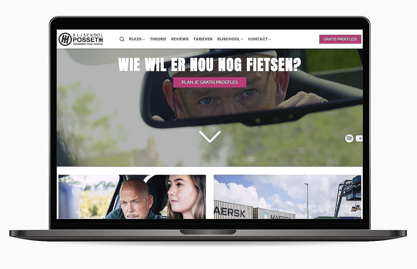 Website laten maken Friesland: voorbeeld Rijschool Posseth